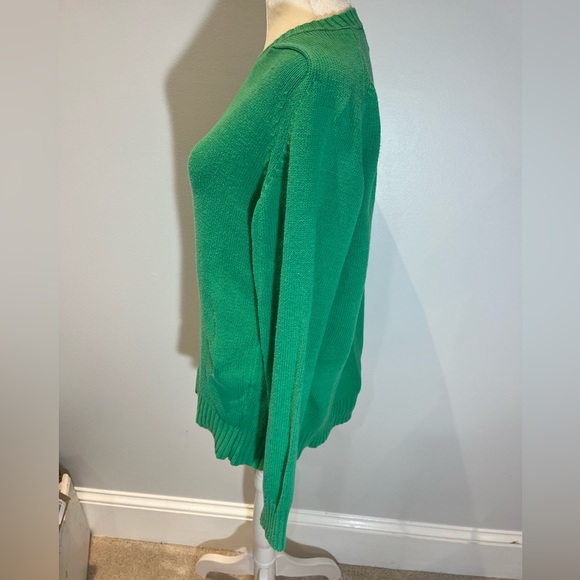 Vintage Braemar International Cotton Crewneck Kelly Green Sweater Size Medium - Picture 3 of 8